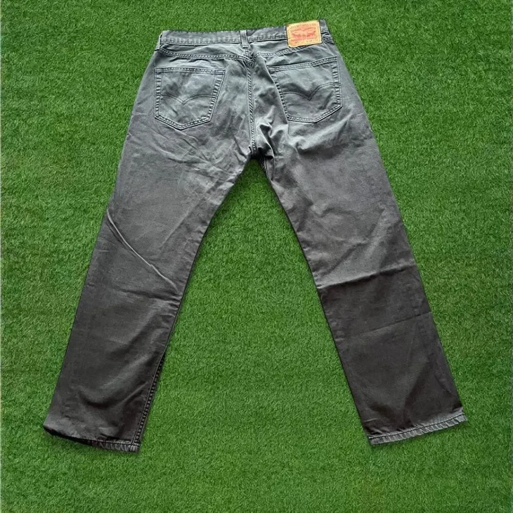 Levi-s Men's Grey and Black Jeans